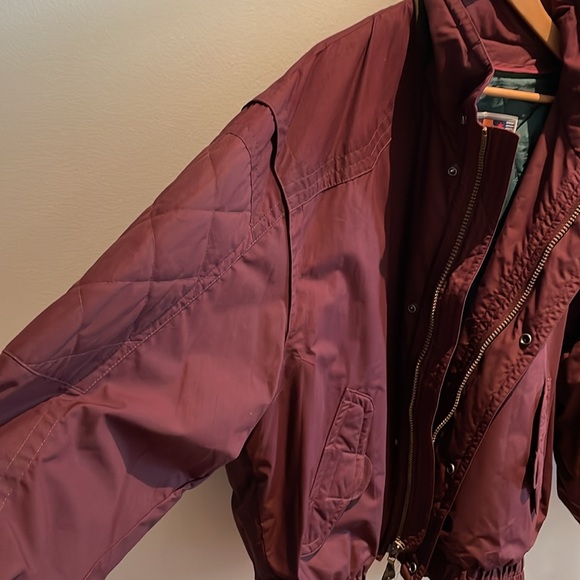 Maroon London Fog XL Mens Expedition Gear Vintage Bomber Jacket - with Tags! - Picture 6 of 10